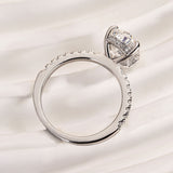 Classic Oval Cut 3.5ct Sterling Silver Engagement Ring