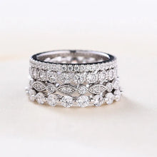Brilliant Round Cut 2ct 4PC Ring Sets In Sterling Silver
