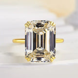 Luxurious Emerald Cut 11.5ct 925 Sterling Silver Engagement Ring