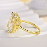 Luxurious Emerald Cut 11.5ct 925 Sterling Silver Engagement Ring