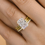 Sublime Radiant Cut 5.0 ct 3PC Ring 925 Sterling Silver Wedding Ring Set