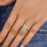 Sublime Radiant Cut 5.0 ct 3PC Ring 925 Sterling Silver Wedding Ring Set