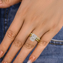 Sublime Radiant Cut 5.0 ct 3PC Ring 925 Sterling Silver Wedding Ring Set