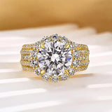 Sumptuous Halo Design Round Cut 4.0ct Engagement Ring In Sterling Silver