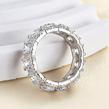 Cushion Cut Eternity Band In 925 Sterling Silver