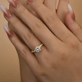 Radiant Round Cut 1.25ct Engagement Ring In 925 Sterling Silver
