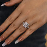 Classic Sterling Silver Cushion Cut Engagement Ring