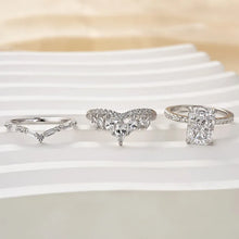 Sophisticated Radiant Cut 3.5ct 3PC Ring 925 Sterling Silver Wedding Ring Set