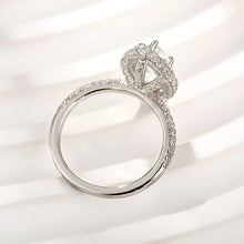 Luxurious Halo Marquise Cut 3.0ct Engagement Ring In Sterling Silver