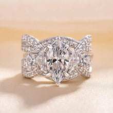 Elegant 925 Sterling Silver Bridal Set with White Stones in White Gold Plating