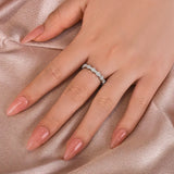 Exquisite 925 Sterling Silver Round Cut Wedding Ring