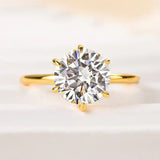 Moissanite 2.0ct Round Cut 6 Prong Engagement Ring