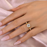 Solarii Moissanite 3.0ct Bow Base Design Sterling Silver Engagement Ring