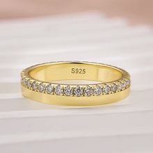 Glazed 925 Sterling Silver Round Cut Wedding Ring