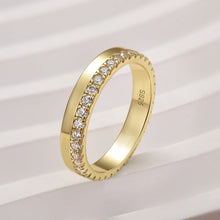 Glazed 925 Sterling Silver Round Cut Wedding Ring