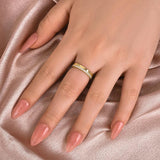 Glazed 925 Sterling Silver Round Cut Wedding Ring