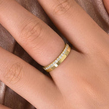 Glazed 925 Sterling Silver Round Cut Wedding Ring