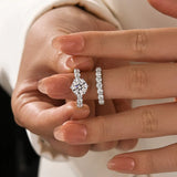 Solarii New Arrived 3.0ct Round Cut Moissanite Wedding Ring Set