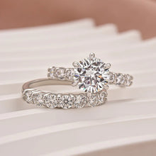 Solarii New Arrived 3.0ct Round Cut Moissanite Wedding Ring Set