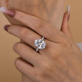 Gorgeous Oval Cut 7.0ct Sterling Silver Engagement Ring