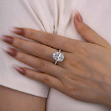 Gorgeous Oval Cut 7.0ct Sterling Silver Engagement Ring