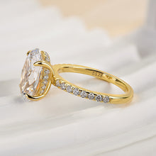 Classic Oval Cut 3.5ct Sterling Silver Engagement Ring