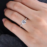 Radiant Round Cut 1.25ct Engagement Ring In 925 Sterling Silver