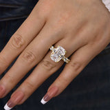 Lavish Cushion Cut 9.0ct Pave Engagement Ring In Sterling Silver