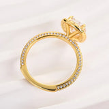 Gorgeous Oval Cut 2.3ct Halo Design Engagement Ring In Sterling Silver