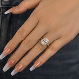 Gorgeous Oval Cut 2.3ct Halo Design Engagement Ring In Sterling Silver