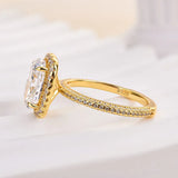 Gorgeous Oval Cut 2.3ct Halo Design Engagement Ring In Sterling Silver