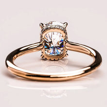 Transcendent Cushion Cut 4.0ct Hidden Halo Engagement Ring In Sterling Silver