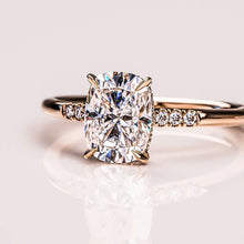 Transcendent Cushion Cut 4.0ct Hidden Halo Engagement Ring In Sterling Silver