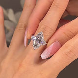 Sparkling Marquise Cut 925 Sterling Silver Engagement Ring
