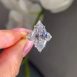 Sparkling Marquise Cut 925 Sterling Silver Engagement Ring