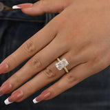 Sparkling 5.0ct Radiant Cut 925 Sterling Silver Engagement Ring