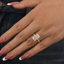 Sparkling 5.0ct Radiant Cut 925 Sterling Silver Engagement Ring
