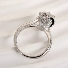 Solarii Moissanite 1.0 ct Round Cut Twist Flower Design Engagement Ring