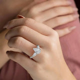 Elegance Teardrop Moissanite Engagement Ring