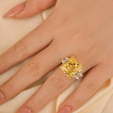 Exquisite Three Stone Radiant Cut 12.0ct Engagement Ring In Sterling Silver