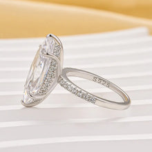 Mesmerizing Pave Marquise Cut 5.0ct Engagement Ring In Sterling Silver