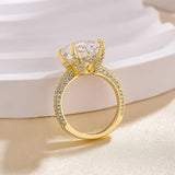 Deluxe Cushion Cut 9.0ct Pave Engagement Ring In Sterling Silver