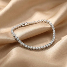 Round Cut Simulated Diamonds and Colored Gemstone Tennis Bracelet in Sterling Silver