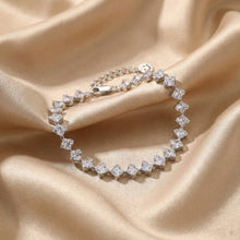 Princess Cut Simulated Diamonds Tennis Bracelet in Sterling Silver
