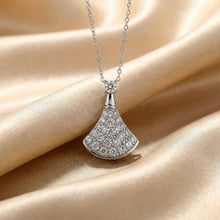 Moissanite Round Cut Fan 925 Sterling Silver Necklace