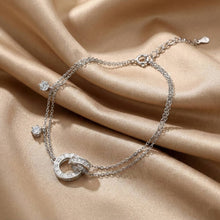 Round Cut Simulated Diamonds Roman Numeral Bracelet in Sterling Silver