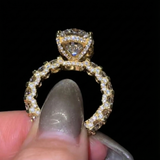 Preciously-crafted Pave Oval Cut 7.0ct Engagement Ring In Sterling Silver