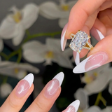 Gorgeous Split Shank Cushion Cut 7.0ct Engagement Ring In Sterling Silver