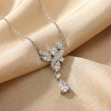 Luxurious Pear Cut 1.5ct 925 Sterling Silver Necklace
