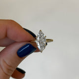 Ethereal Solitaire Marquise Cut 3.0ct Engagement Ring In Sterling Silver